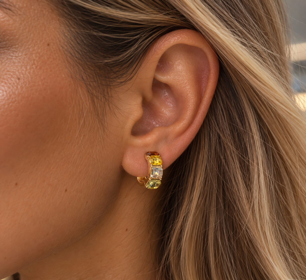 Soleil Gem Hoops
