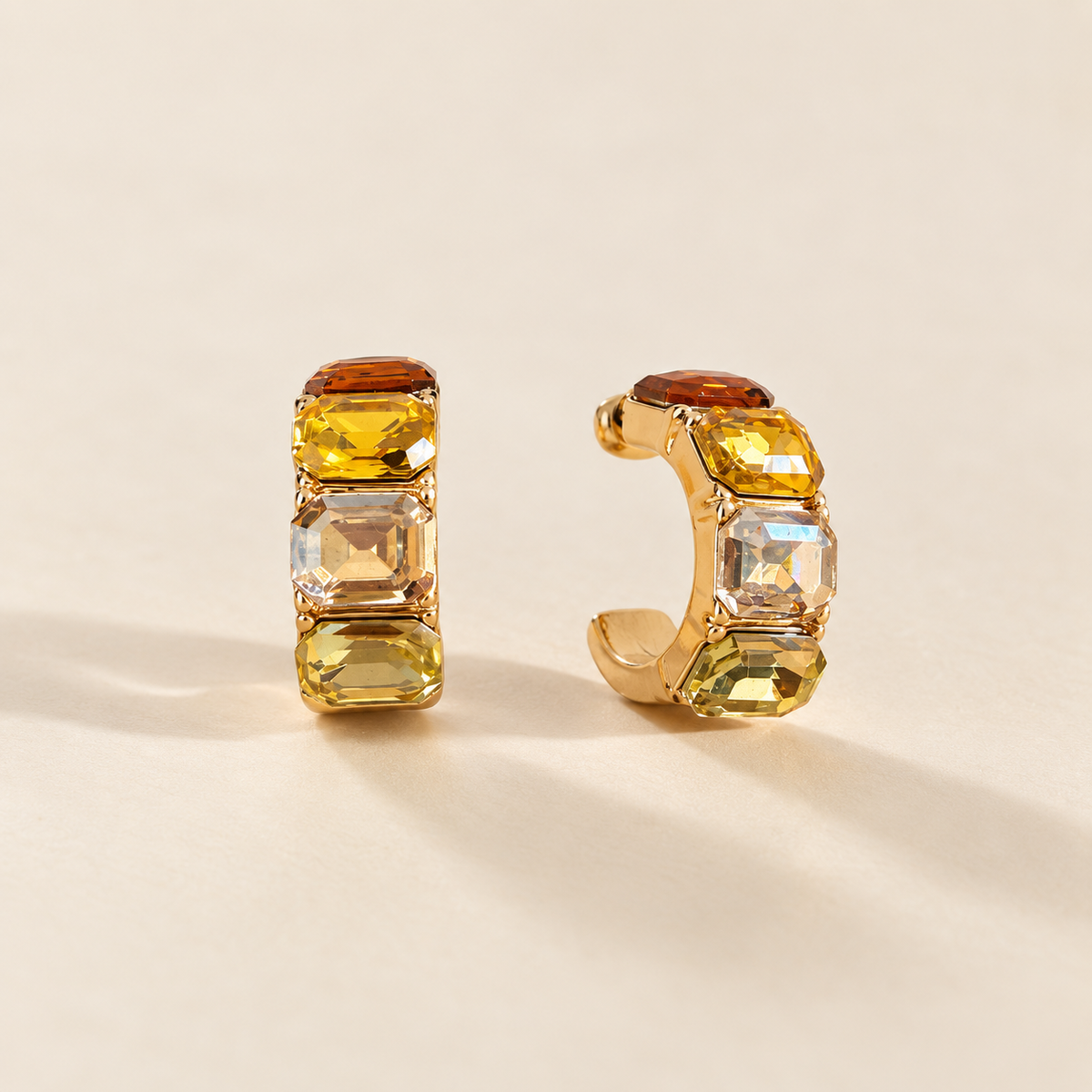 Soleil Gem Hoops