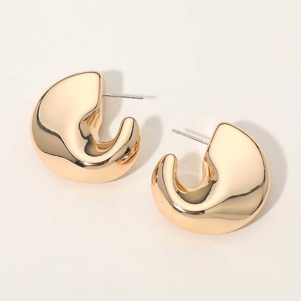 Sculpted curved earrings