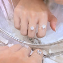Classic Charm Invisible Line Zircon Stainless Steel Rings