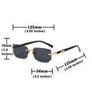 Rimless Rectangle Sunglasses