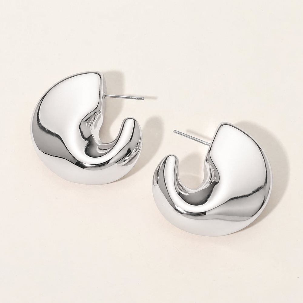 Sculpted curved earrings